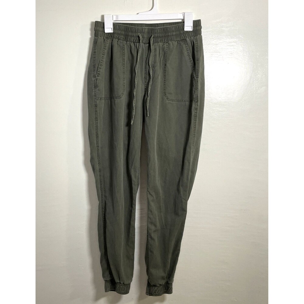 Hollister Women’s Green High Rise Jogger Pants Size Small Drawstring Streetwear